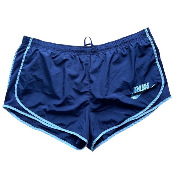 Nike Run Dri-FIT Running Shorts Women's Navy Blue Athletic Workout Gym 2X - Picture 1 of 4